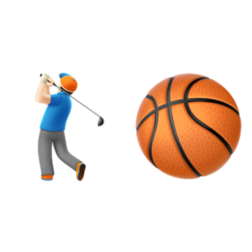 🏌🏻🏀 Emoji Domain iOS rendering